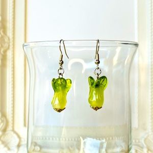Handmade Bok Choy Drop Earrings